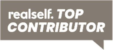 RealSelf Top Contributor badge graphic.