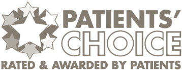 Patients' Choice award logo design.