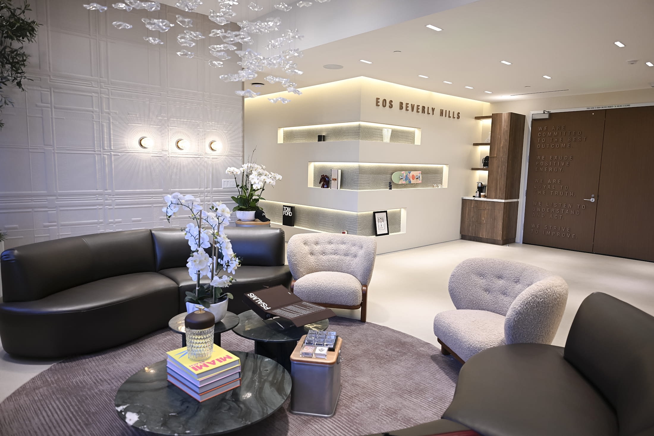 Modern lobby with stylish seating and decor